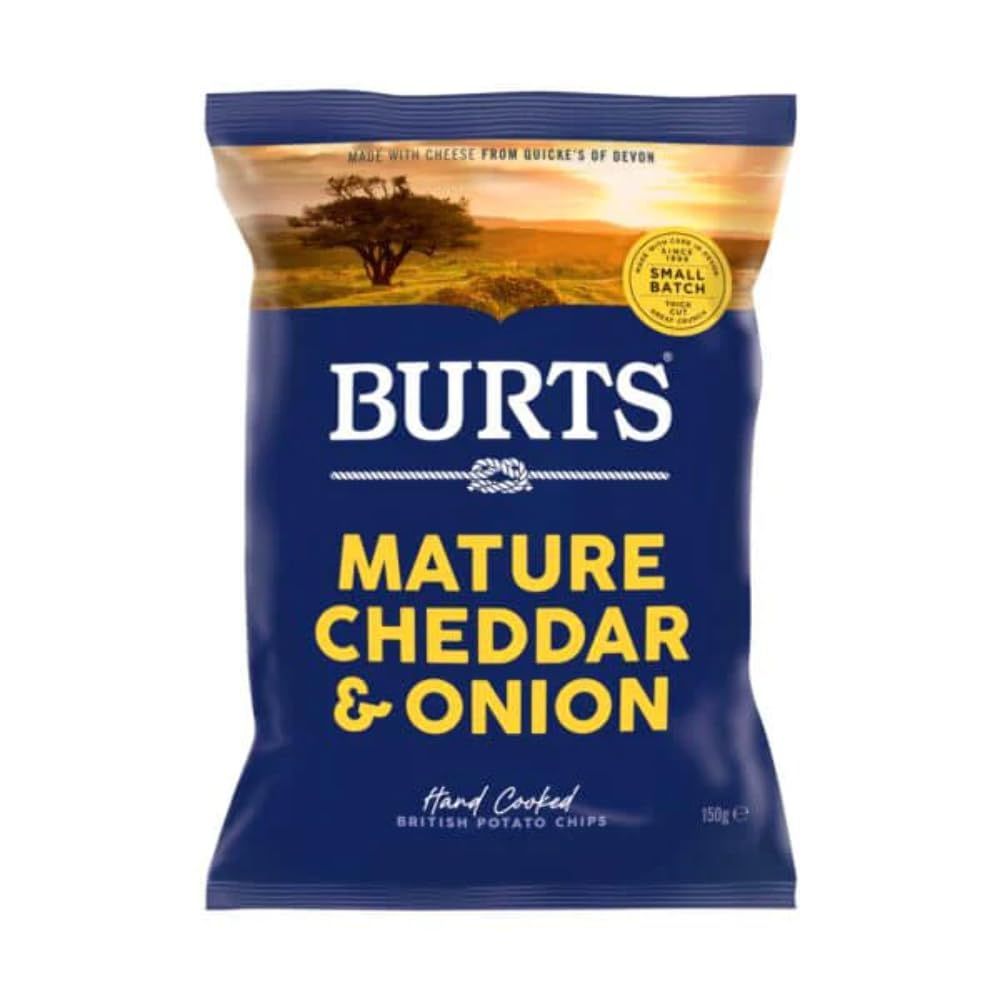 Burts Potato Chip Vintage Cheddar and Green Onion 5.3 OZ (Pack of 3)