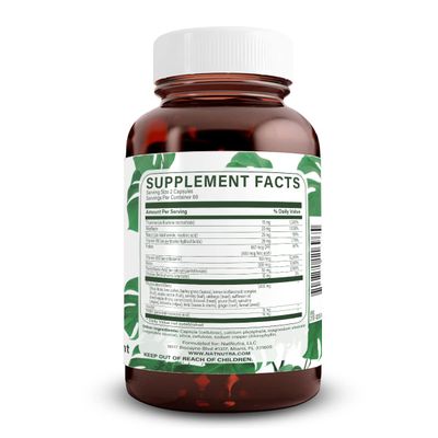 Natural Nutra Vitamin B Complex with Niacin, Folate, Thiamin, Biotin, Supports Nervous System Health, Promotes Metabolism, Skin, Eyes and Hair Health, Whole Food Supplement, 120 Vegetarian Capsules