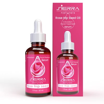 Sierra Naturals Rosehip Oil for Face, Rosehip Seed Oil, Benefits for Skin Great for Beauty Anti-Oxidant Anti-Aging Serum with Vitamin E Oil, 1oz