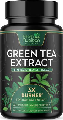 Green Tea Extract Pills - 98 Standardized EGCG 1300mg 3X Strength for Natural Energy - Supports Heart Antioxidant Health Herbal Immune Support Supplement Polyphenols Catechins - 120 Capsules