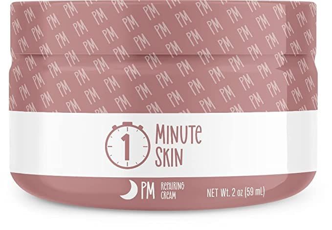 1 MINUTE SKIN PM Eye Face Cream - Hyaluronic Acid, Retinol, Stearic Acid All in one for Anti-Aging Lift - All Natural Recipe to aid your natural glow - Anti-Wrinkle - 2 Oz (59 ml)