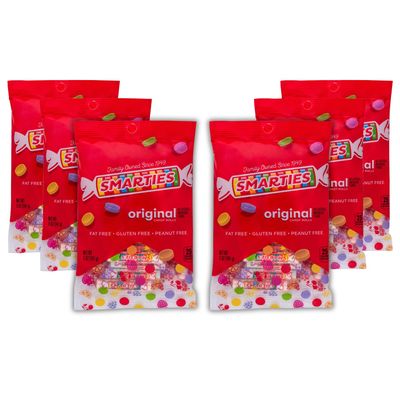 Smarties Candy Rolls Original Flavor Gluten Free Classic Sweetness from Family Owned Since 1949 Peanut Free, Dairy Free Allergen Free Perfect Halloween Treat - 5 Ounce Pack of 6