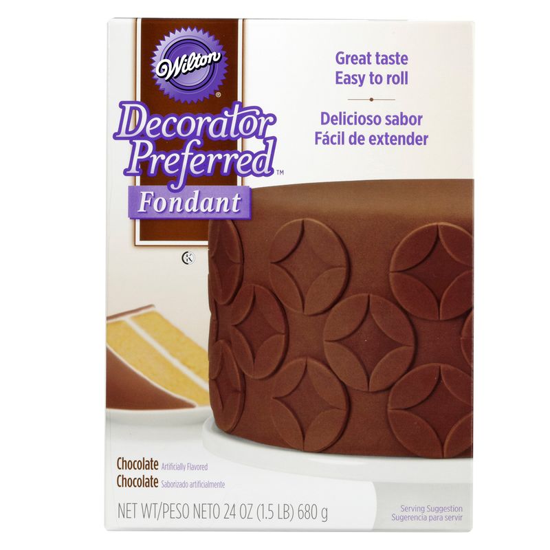 Wilton Decorator Preferred Chocolate Fondant, Soft, Ready-to-Use Fondant Icing for Cake Decorating, Flowers Edible Accents. 23.9 oz, Brown