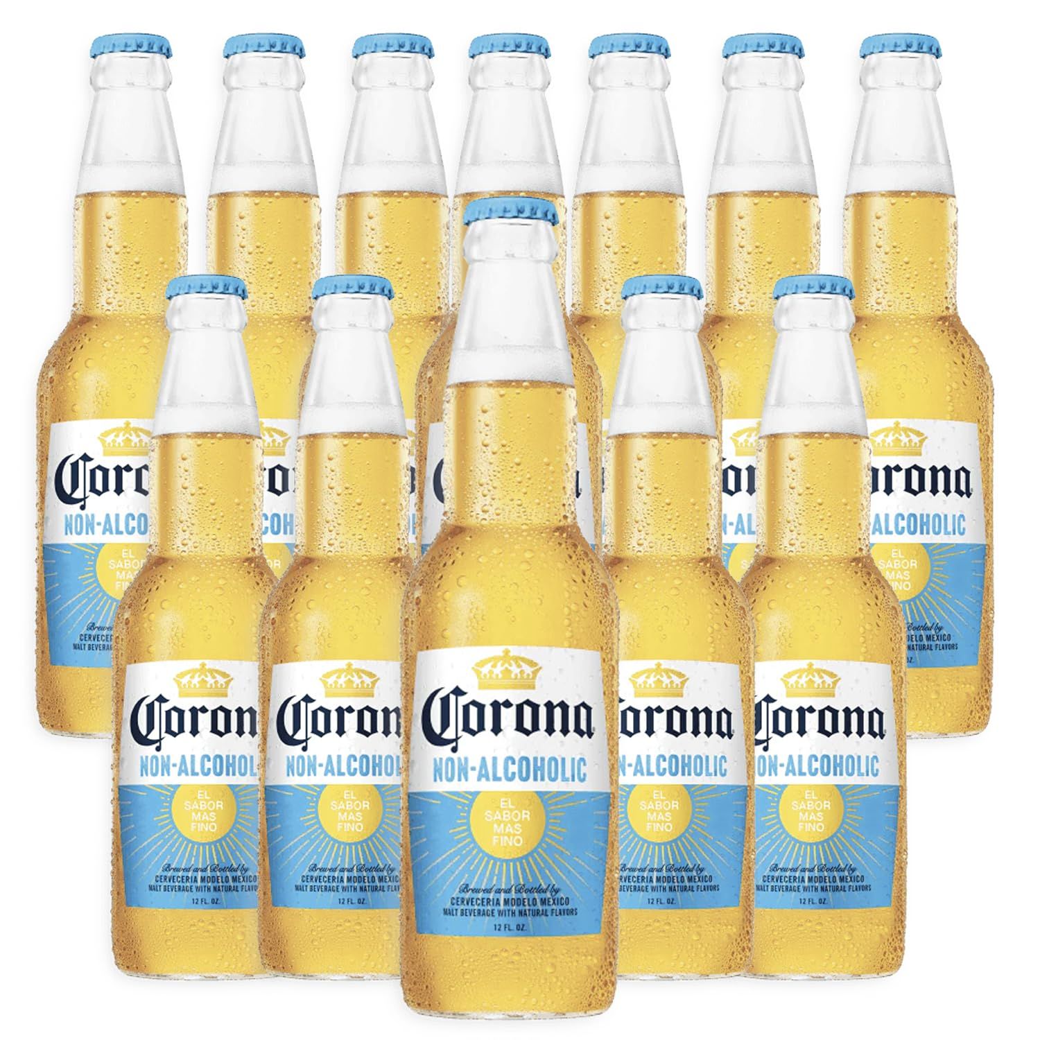 Corona Non-Alcoholic Honey Flavored Beer - 12 Pack (12 oz Bottles) - Alcohol Free, Zero Carb, 60 Calories