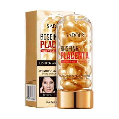 Porcolle Women&#39;s Anti-Aging Serum with Hyaluronic Acid, Vitamin E, and Boseine Capsules - 25 Grains - Reduces Wrinkles and Dark Spots, Hydrating Face Serum for Dry Skin