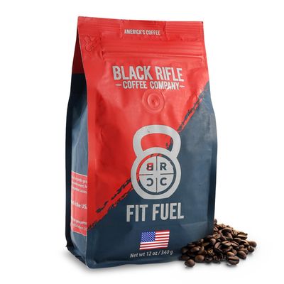 Black Rifle Coffee Company Fit Fuel (Medium Roast) Whole Bean Coffee, 12 Ounce Bag of Coffee Beans, Medium Roast Coffee Beans, Delicious Combination of Bold and Smooth Flavors and a Malt Finish