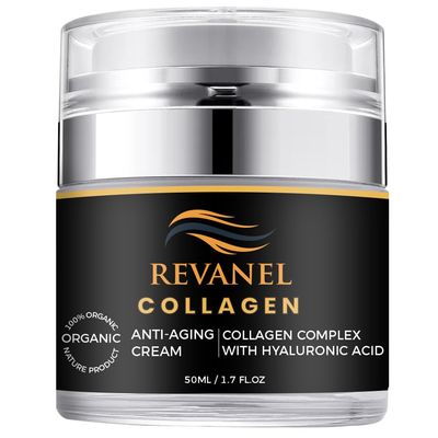 REVANEL Premium Collagen Complex with Hyaluronic Acid - 100 Organic Face Cream, Hydrating, Anti-Aging Nourishing Skincare 50ml 1.7 fl.oz.