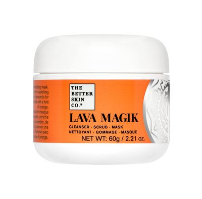The Better Skin Co. Lava Magik Face CleanserFace Scrub and Facial Mask Exfoliating French Volcanic Lava Pore Cleansing, Blackhead Reducing, Skin Tightening Cream 4 oz