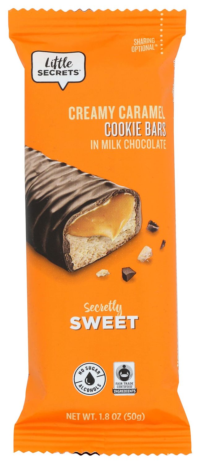 Little Secrets Milk Chocolate With Caramel Cookie Bars, No Sugar Alcohols, 1.8 Ounces (Pack Of 12)