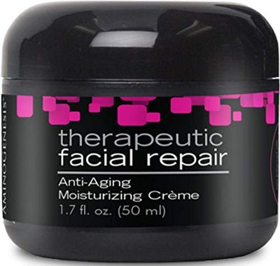 AminoGenesis Therapeutic Facial Repair wSYTHE&#39;6 1.7 oz Anti Aging, Moisturizer, Peptide, Amino Acids, Collagen, Elastin, Wrinkle, Dark Spot, Dry, All Skin Type Cream, Skin Renewing