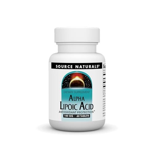Source Naturals Alpha Lipoic Acid Supports Healthy Sugar Metabolism, Liver Function Energy Generation -100 mg - 60 Tablets