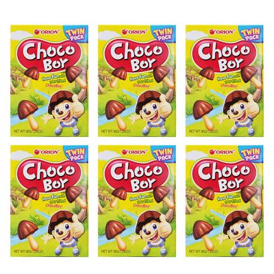 Orion Choco Boy Chocolate Covered Biscuits (6 Pack, Total of 7.56oz)