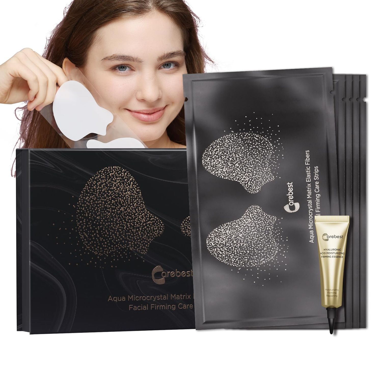 Carebest Wrinkle Patches,Facial Sheet Masks Smooth Wrinkles and Fine Lines,Face Lift Tape,Hydrating Face Masks Skincare Set