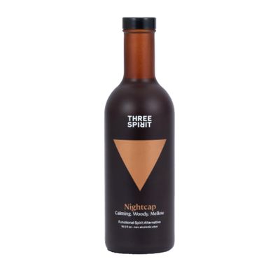 Three Spirit Non-Alcoholic Alternative Spirit - The Nightcap, 50cl Alt-Whiskey Unwind Chillout with Adaptogens, Valerian, Hops Lemon Balm Award Winning Active Botanical Gluten Free Vegan
