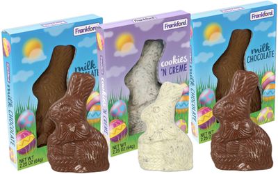 Easter Bunny Chocolate Gift Set, Cookies n Cream and Milk Chocolate, 2.25 oz, 3 Boxed Rabbits