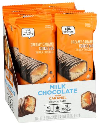 Little Secrets Milk Chocolate With Caramel Cookie Bars, No Sugar Alcohols, 1.8 Ounces (Pack Of 12)