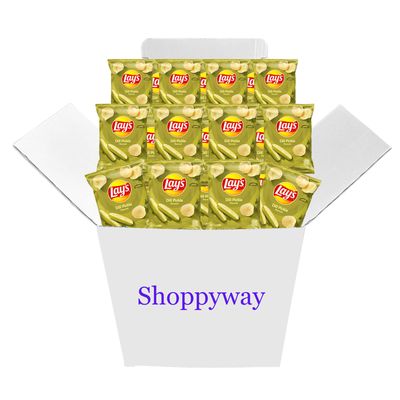 Lay&#39;s Dill Pickle Potato Chips, 1.5 Oz Bags, Pack of 12, Bundled by Shoppyway
