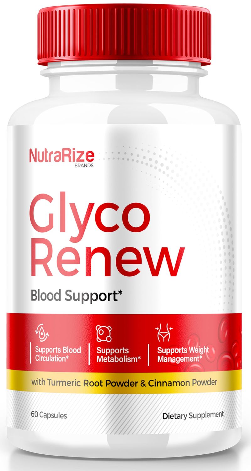 NutraRize Glyco Renew Pills, All Natural Blood Support Formula, Maximum Strength Supplement to Maintain Stable Levels, Your Journey Towards Healthy Lifestyle, Reviews (60 Capsules)