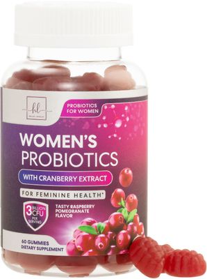 Probiotics for Women with Cranberry Extract - 6 Premium Strains for PH Balance, Digestive Health, Vaginal Immune Support, 3 Billion CFU, Womens Probiotic Gummy for Feminine Health - 60 Gummies