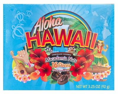 Island Princess Hawaiian Chocolate-Covered MacNuts - Aloha Hawaii 3 Pack