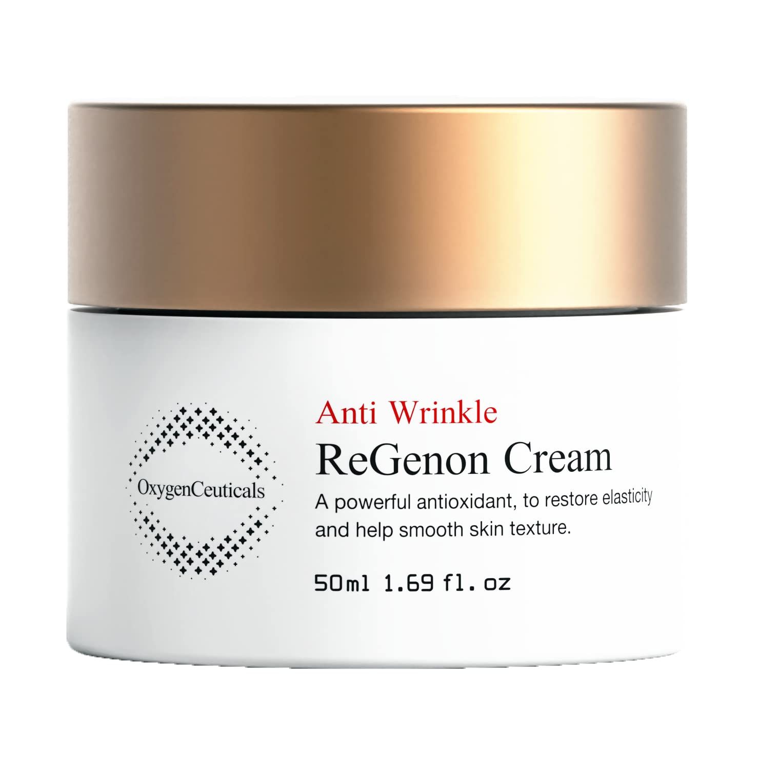 OxygenCeuticals ReGenon Cream - Super Antioxidant Anti-Aging Cream with 20,000 ppm Idebenone and Naturally-Derived Polymer (50ml)