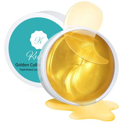 Kechua 24K Gold Under Eye Patches For Wrinkles- Gold Eye Patches for Puffy Eyes - Dark Circles Under Eye Treatment - Anti-aging Golden Eye Mask with Hyaluronic Acid Vitamin D and E. 60 Eye Masks