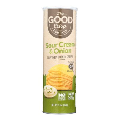 THE GOOD CRISP COMPANY, Potato Chips, SrcrmOnion, Pack of 8, Size 5.6 OZ, (Gluten Free)