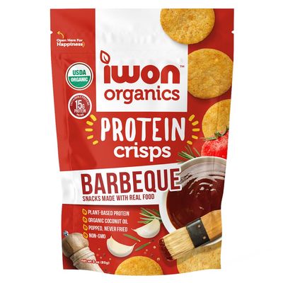 Iwon Organics Organic Barbeque Protein Crisps, 3 OZ