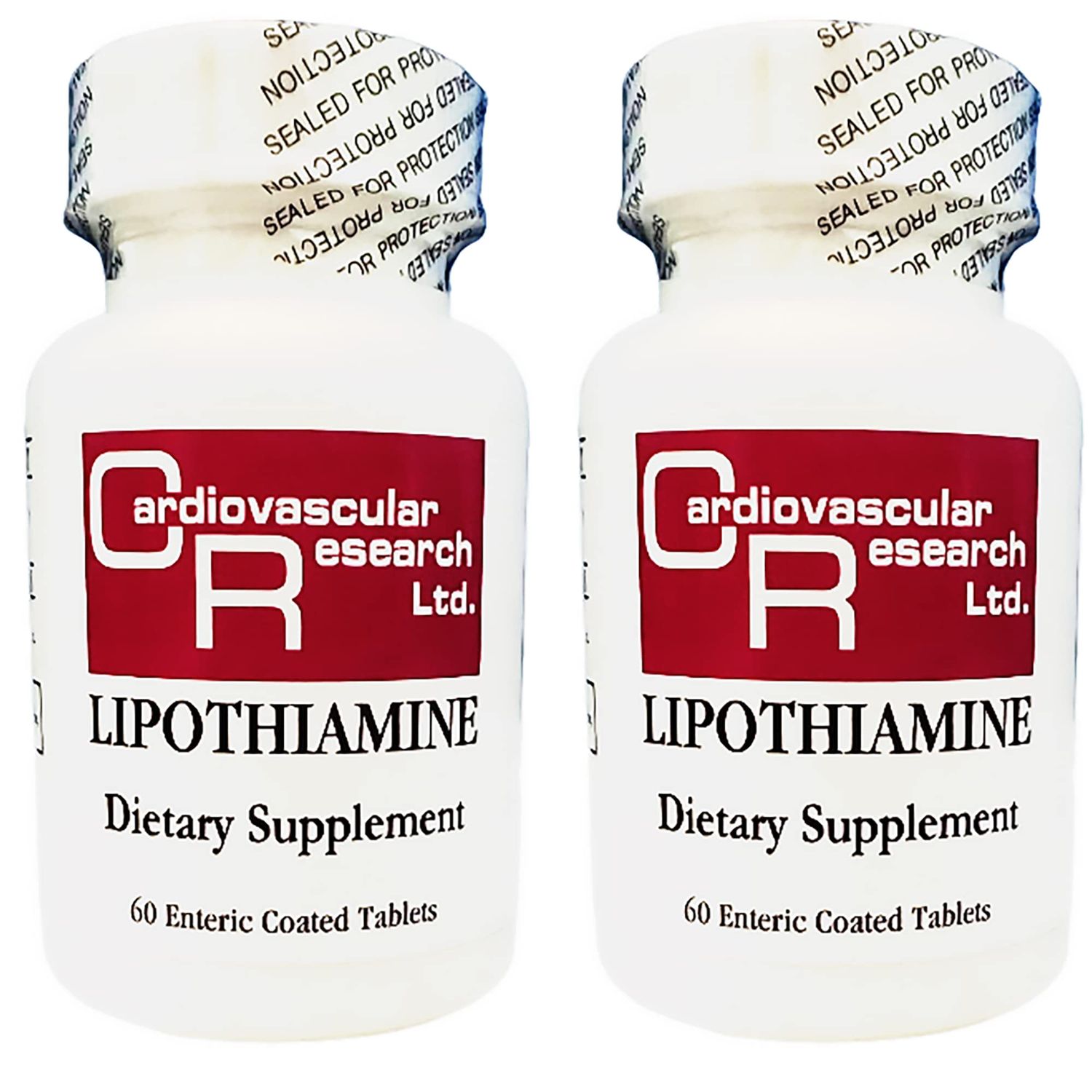 Cardiovascular Research Lipothiamine B Supplement 120 Tablets - Vitamin B1 Now with Alpha Lipoic Acid - 2 X 60 Count