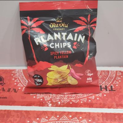 Olu Olu Yellow Plantain Chips Sweet Chilli Flavor - Pack of 24