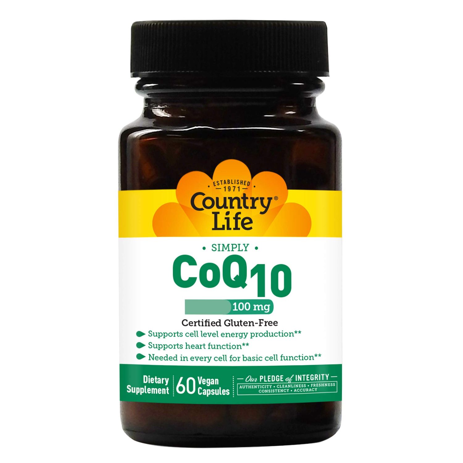 Country Life CoQ10, 100 mg - 60 Vegetarian Capsules