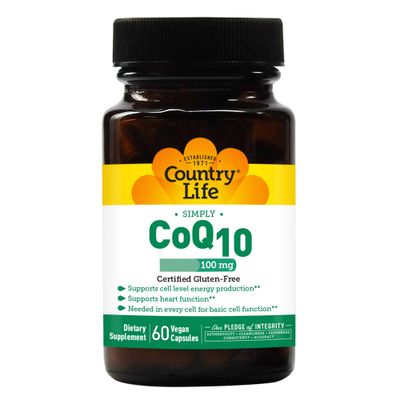 Country Life CoQ10, 100 mg - 60 Vegetarian Capsules