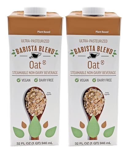 Plant Based Milk Barista Blend Vegan Dairy Free Kosher (Pack of 2, Oat)