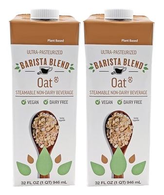 Plant Based Milk Barista Blend Vegan Dairy Free Kosher (Pack of 2, Oat)