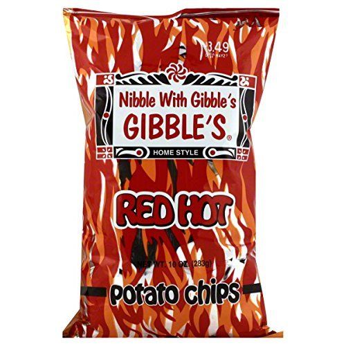 Gibble&#39;s RED HOTS Potato Chips (4-8oz bags)