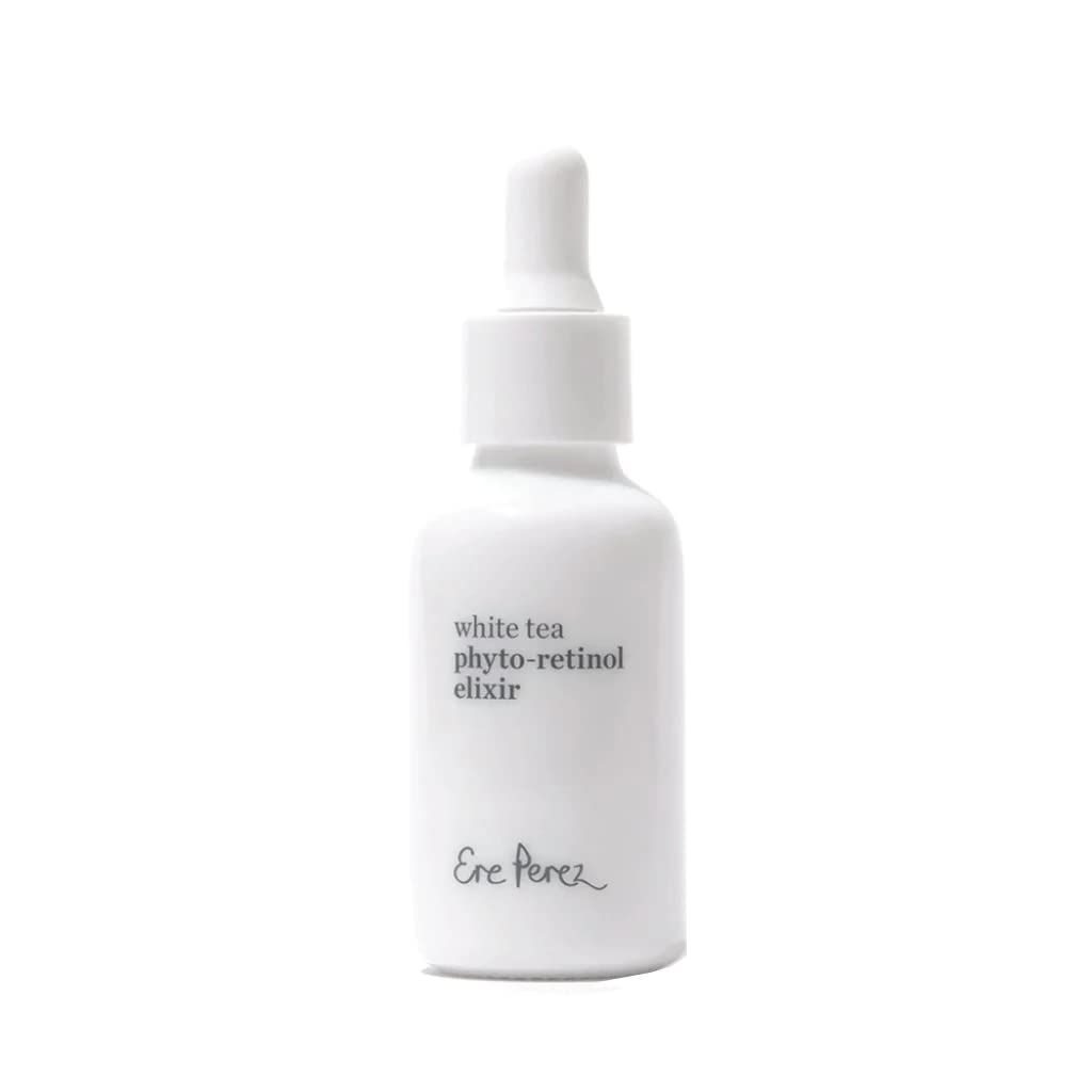 Ere Perez - White Tea Phyto Retinol Elixir Hydrate, Plump, Soften Bakuchiol, Resveratrol, Niacinamide Vegan, Cruelty-Free, Clean Beauty Safe for All Skin Types (1 fl oz 30 ml)