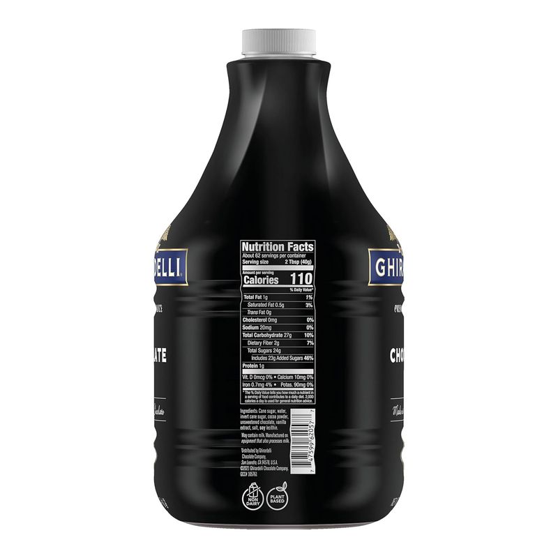 Ghirardelli Black Label Chocolate Sauce 87.3oz - Single Bottle