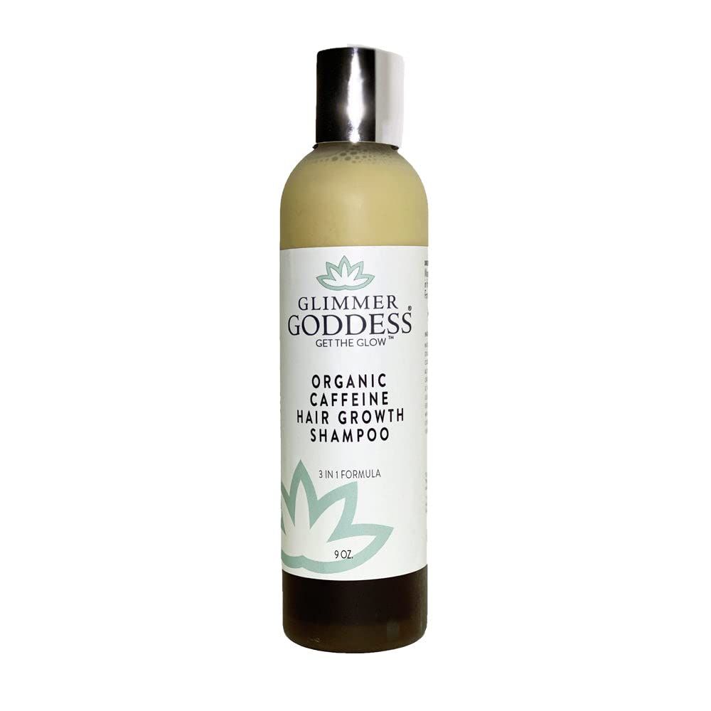 Glimmer Goddess Organic Caffeine Hair Growth Shampoo Hair Loss Shampoo Effective Solution for Hair Thinning and Hair Regrowth