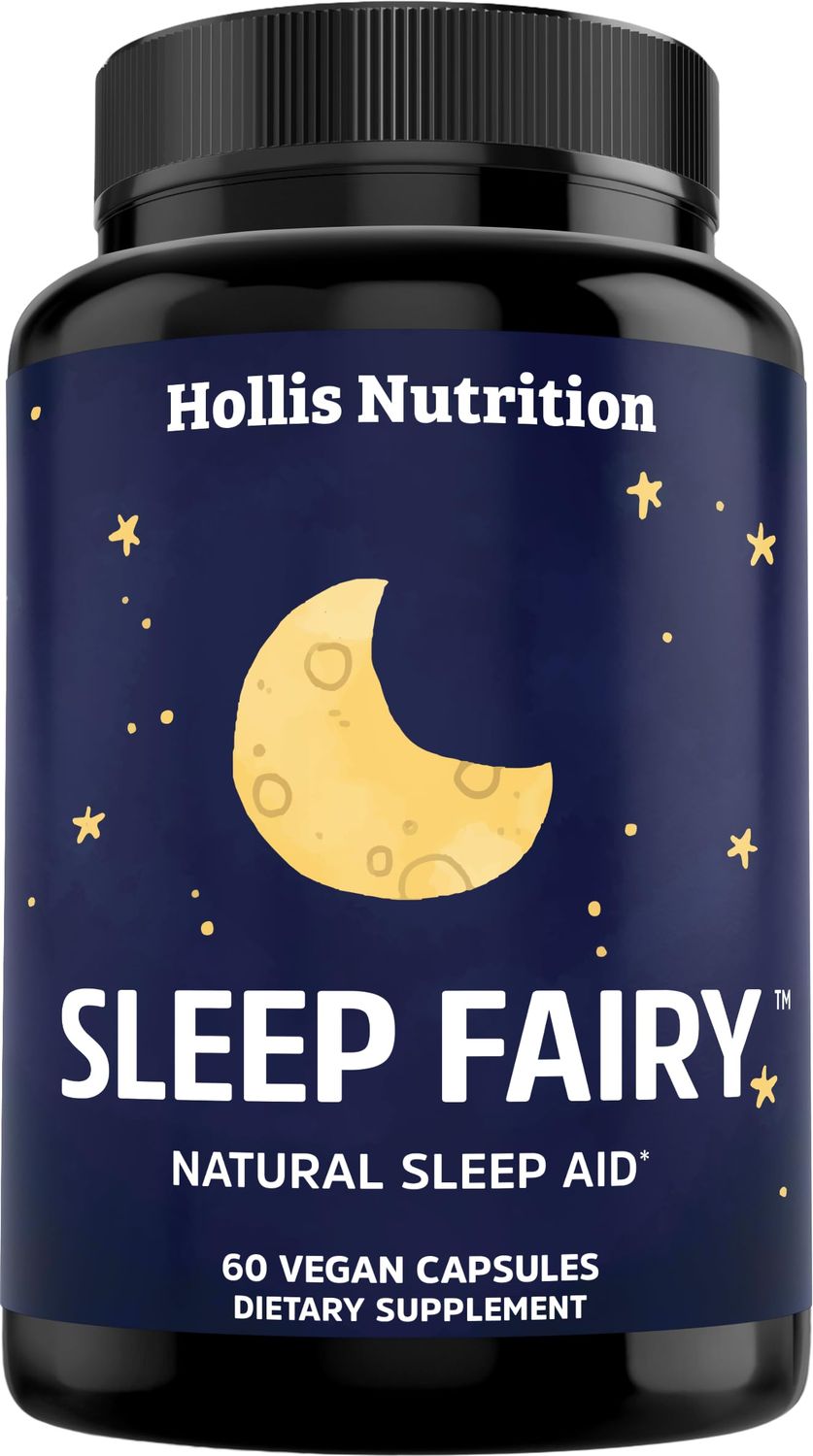 SLEEP FAIRY Natural Sleep Aid Melatonin 10mg, Magnesium Glycinate 500mg, L-Theanine, B6, 5-HTP, GABA, Valerian Root Ashwagandha Herbal Sleeping Pills for Adults Vegan Sleep Pills MADE IN USA