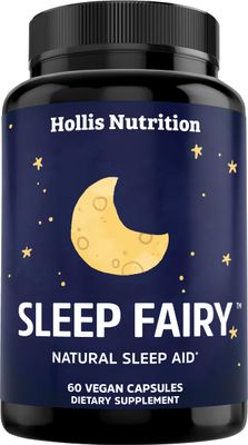 SLEEP FAIRY Natural Sleep Aid Melatonin 10mg, Magnesium Glycinate 500mg, L-Theanine, B6, 5-HTP, GABA, Valerian Root Ashwagandha Herbal Sleeping Pills for Adults Vegan Sleep Pills MADE IN USA