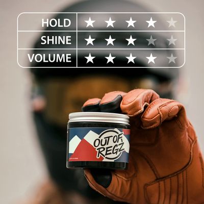 Out of Regz Hair Pomade for Men - Red, White Blue - Strong Hold, Resistant to Humidity, Weather, Sweat, and Wind - Low Shine Hair Styling