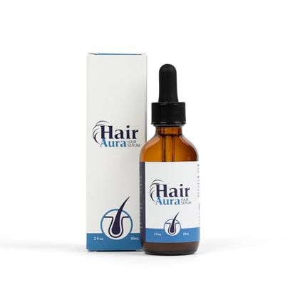 Hair Aura Topical Melatonin for Hair Loss Hair Loss Fighting Formula with Melatonin, Biotin Ginkgo Biloba Paraben and Gluten Free For Men and Women 2oz