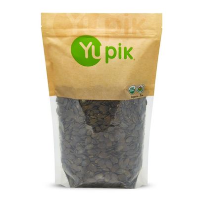 Yupik Organic European Pumpkin Seeds, No Shell, 2.2 lb (35.2 oz), Gluten-Free, Non-GMO, Kosher, Vegan, Raw Pepitas, Unsalted, Unroasted, Plant-Based Protein, Healthy Snacks, For Baking Topping