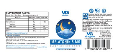 VitaGlobe Melatonin 5mg Gummy - Non-GMO, Vegan and Sleep Aid Supplement, Relieves Occasional Sleeplessness, 100 Count (Pack of 2)