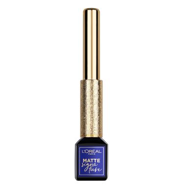 LOral Paris Makeup Matte Signature Liquid Dip Eyeliner, Waterproof, Precise and Easy Application, All Day Wear, Vivid Matte Finish, Blue, 0.07 fl; Oz.