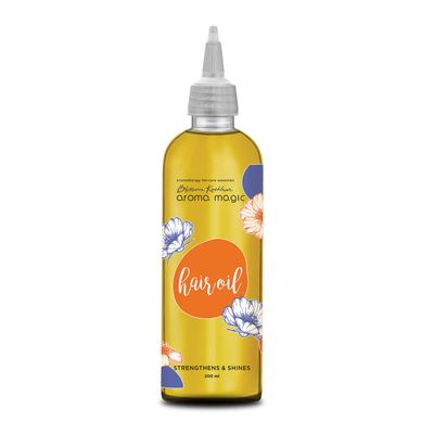 Aroma Magic Hair Oil with Bhringraj and Argan Oil Strengthens Roots, Reduces Split Ends, Improves Hair Quality Nourishing Oil for Hair Growth Scalp Health 6.76 Fl Oz (200ml)
