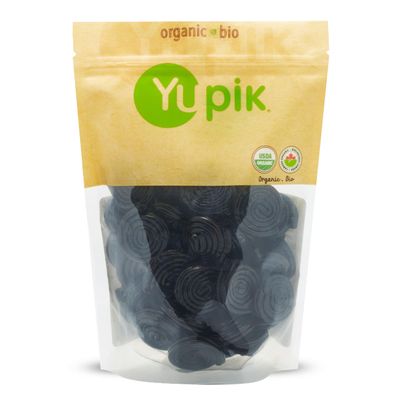 Yupik Organic Black Licorice Rolls, 1.1 lb (17.6 oz), Non-GMO, Helix Shaped, Natural Licorice Flavor, Chewy Candy, Fun Treat, Delicious Snack, Halloween Treats, Ideal for Gifting Decorating