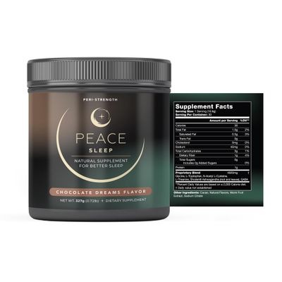 Peace Sleep - Sleep and Recovery Powder Supplement - For Deep, Restful Sleep - Improves Sleep Cycle - For Body Recovery - Blend of GABA, Glycine, L-Tryptophan, L-Theanine - Chocolate Dreams Flavor