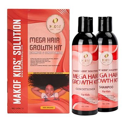 MAKOF HAIR GROWTH SHAMPOO CONDITIONER FOR KIDS. Blend of Naturals oils for Healthy hair. Suitable for All Types of Hair.