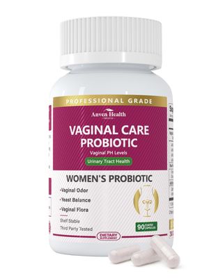 Anven Health Vaginal Probiotics for Women - 60 Billion CFU for pH Balance, Vaginal Flora, Odor, Yeast Digestive Health, Vegan Non-GMO with Saffron, Lecithin, Cranberry, Olive Leaf 90 Capsules
